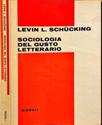 Sociologia del gusto letterario.