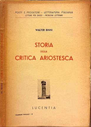Storia della critica ariostesca.