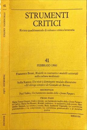 Strumenti critici 41. Febbraio 1980. Rivista quadrimestrale di cultura e …