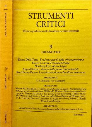 Strumenti critici 9. Giugno 1969. Rivista quadrimestrale di cultura e …