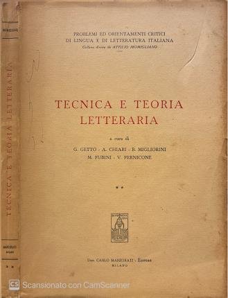 Tecnica e teoria letteraria. | Immagine principale