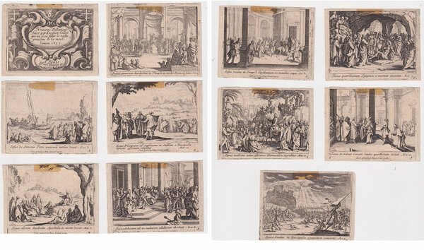 Jacques Callot (Nancy, 1592-1635), Il Nuovo Testamento, 1635 serie completa