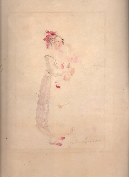 Donna di Villabadessa (Teramo), acquarello, 1845