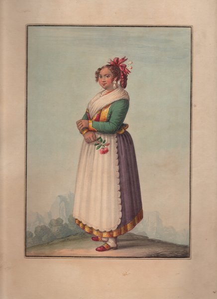 Donna di Sorrento, acquarello, 1845