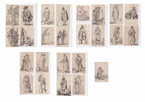 Jacques Callot (Nancy 1594-1635), I Mendicanti, serie completa, 1622