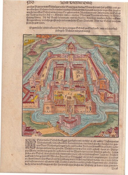 Cosmographia Universalis Mappa a colori di Milano