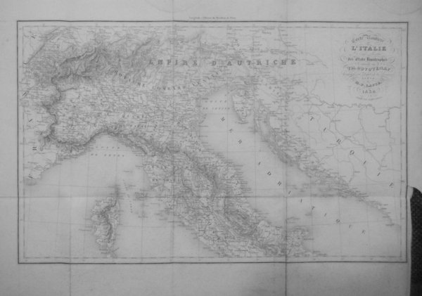 Carta dell' Italia Settentrionale, 1836