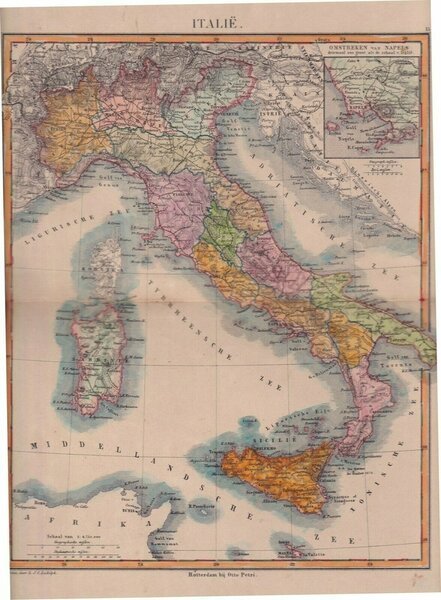 Mappa dell'Italia, 1853