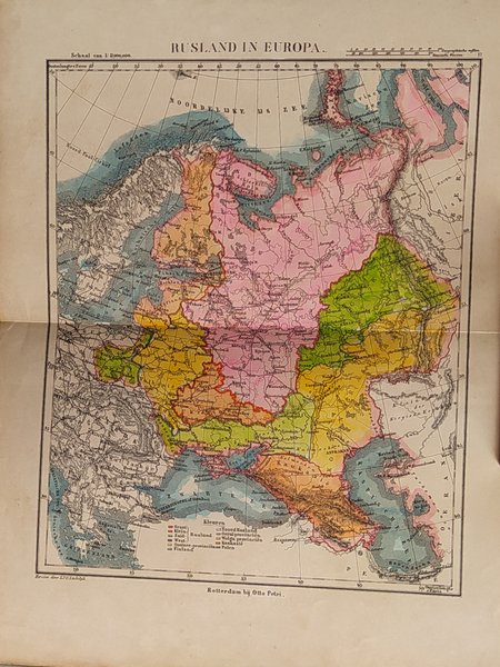 Russia, Otto Petri, 1853 Mappa della Russia,