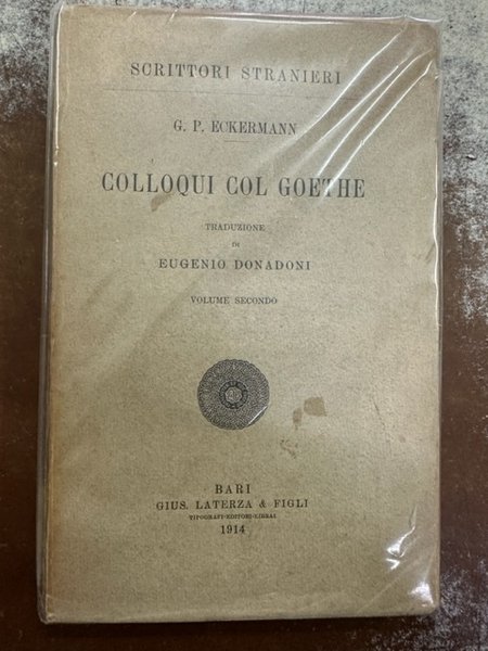 COLLOQUI COL GOETHE VOL. II