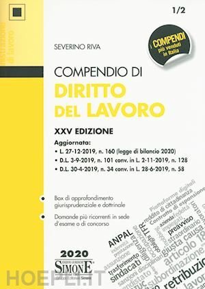 COMPENDIO DI DIRITTO DEL LAVORO CD. 1/2 XXI EDIZIONE 2016