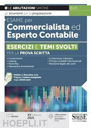 ESERCIZI E TEMI SVOLTI PER LA PROVA SCRITTA PER COMMERCIALISTA … | Immagine principale
