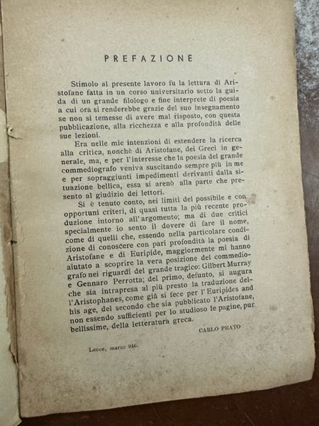 EURIPIDE NELLA CRITICA DI ARISTOFANE