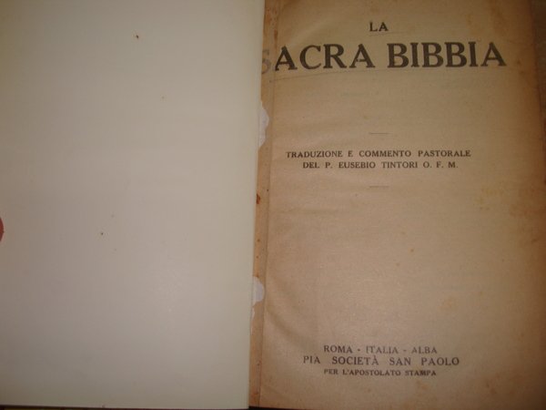 LA SACRA BIBBIA ( TINTORI PADRE EUSEBIO )