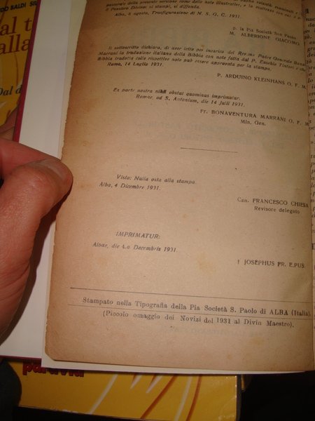 LA SACRA BIBBIA ( TINTORI PADRE EUSEBIO )