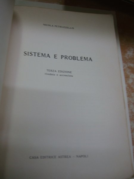 SISTEMA E PROBLEMI