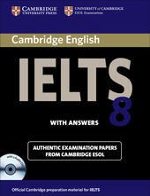 CAMBRIDGE IELTS 8 WITH ANSWERS WITH 2 AUDIO CD