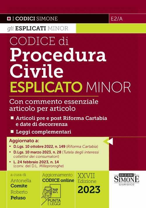 CODICE DI PROCEDURA CIVILE ESPLICATO. EDIZ. MINOR | Immagine principale
