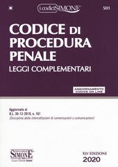 CODICE DI PROCEDURA PENALE E LEGGI COMPLEMENTARI. CON AGGIORNAMENTO ONLINE …