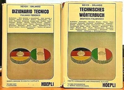 DIZIONARIO TECNICO TEDESCO/ITALIANO/TEDESCO ( TOMO 1+2 )