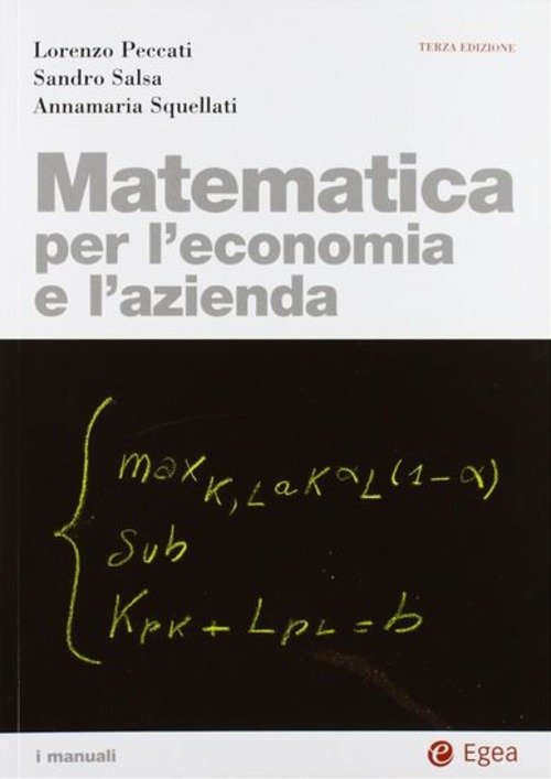 MATEMATICA PER L'ECONOMIA E L'AZIENDA