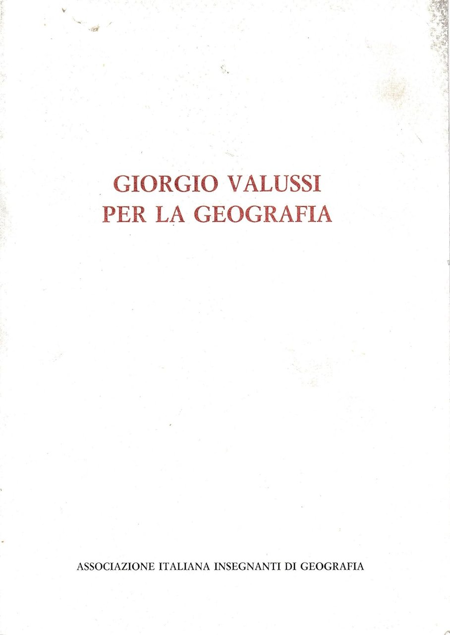 PER LA GEOGRAFIA