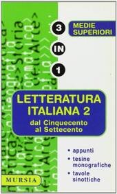 TRE IN UNO LETTERATURA ITALIANA VOL. 2 DAL 500 AL … | Immagine Gallery 2