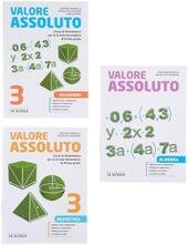 VALORE ASSOLUTO ALGEBRA + QUAD 3 + GEO 3 KIT. CORSO DI MATEMATICA