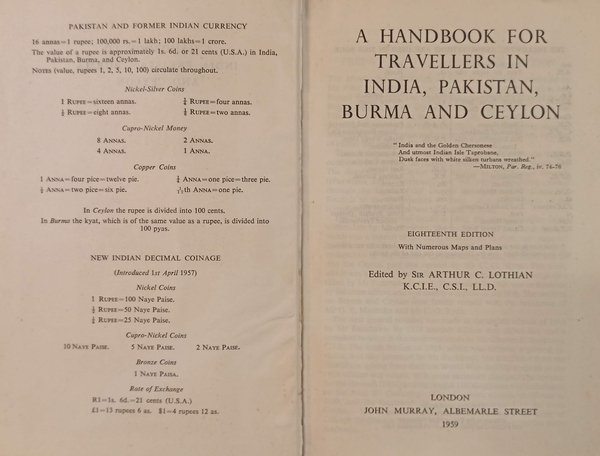 A handbook for travellers in India, Pakistan, Burma and Ceylon