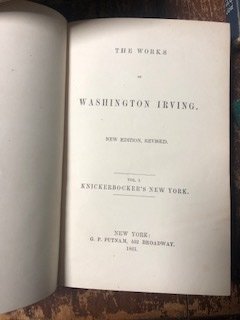 Works of washington Irving. Vol.1 Kknickeborcker's New York