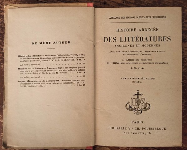 Histoire Abrégée Des Littératures Anciennes et Modernes