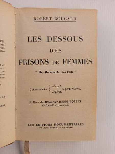 LES DESSOUS DES PRISONS DE FEMMES