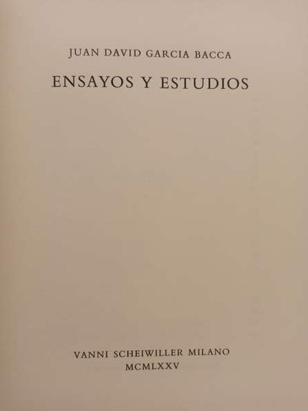 Ensayos y estudios