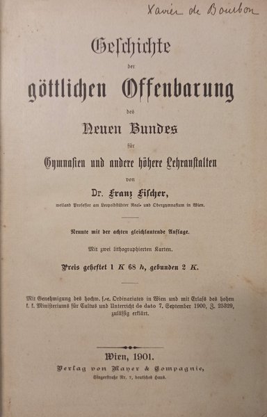 Geschichte der göttlichen Offenbarung des Neuen Bundes für Gymnasien und …