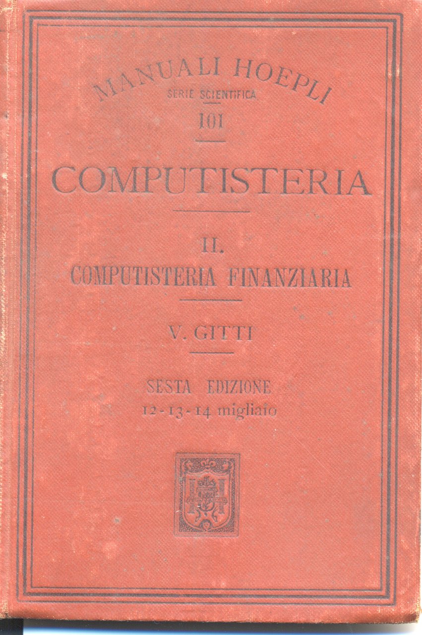 computisteria. ii computisteria finanziaria