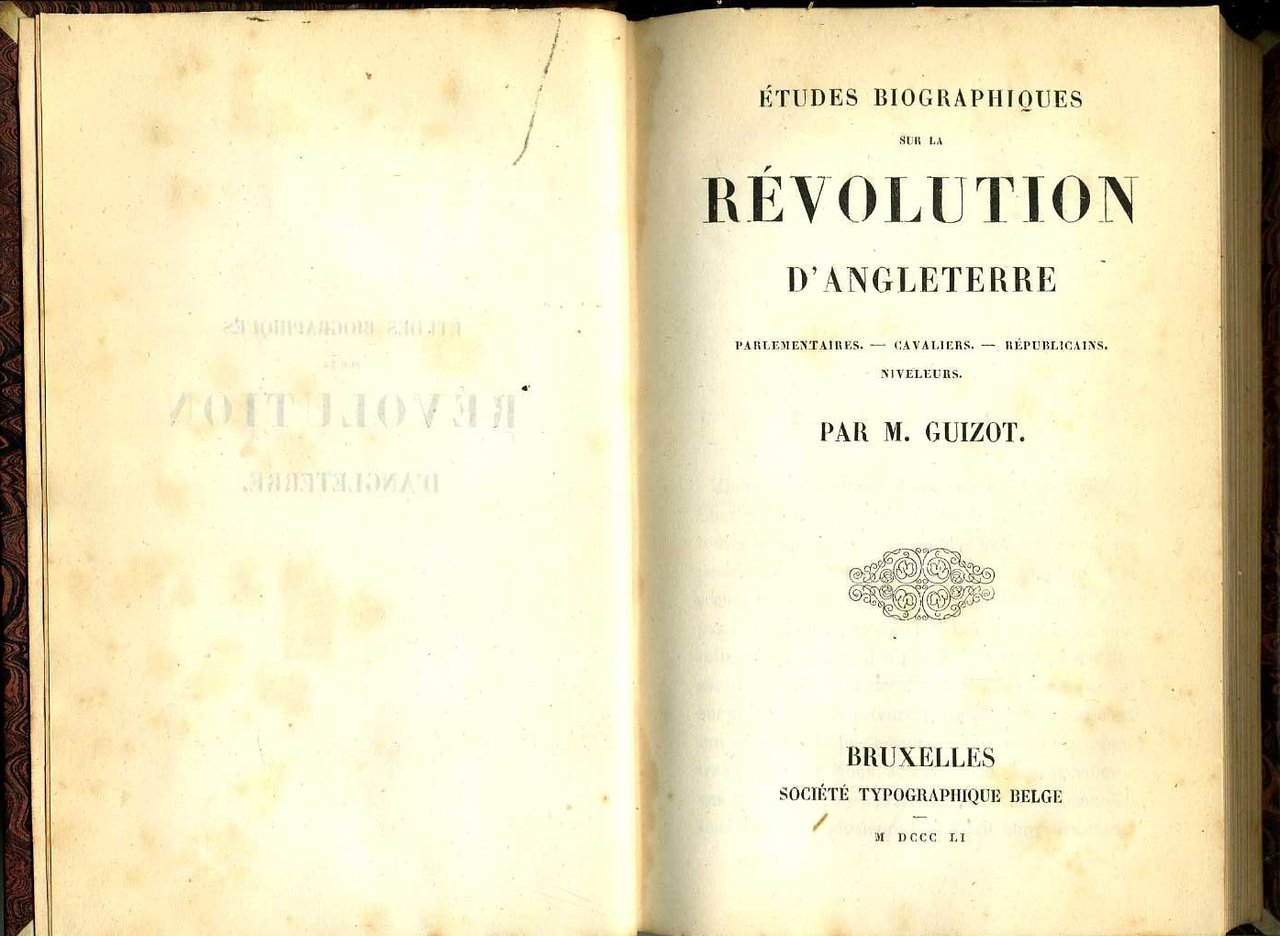 Etudes Biographiques Sur La Revolution D`Angleterre m. guizot