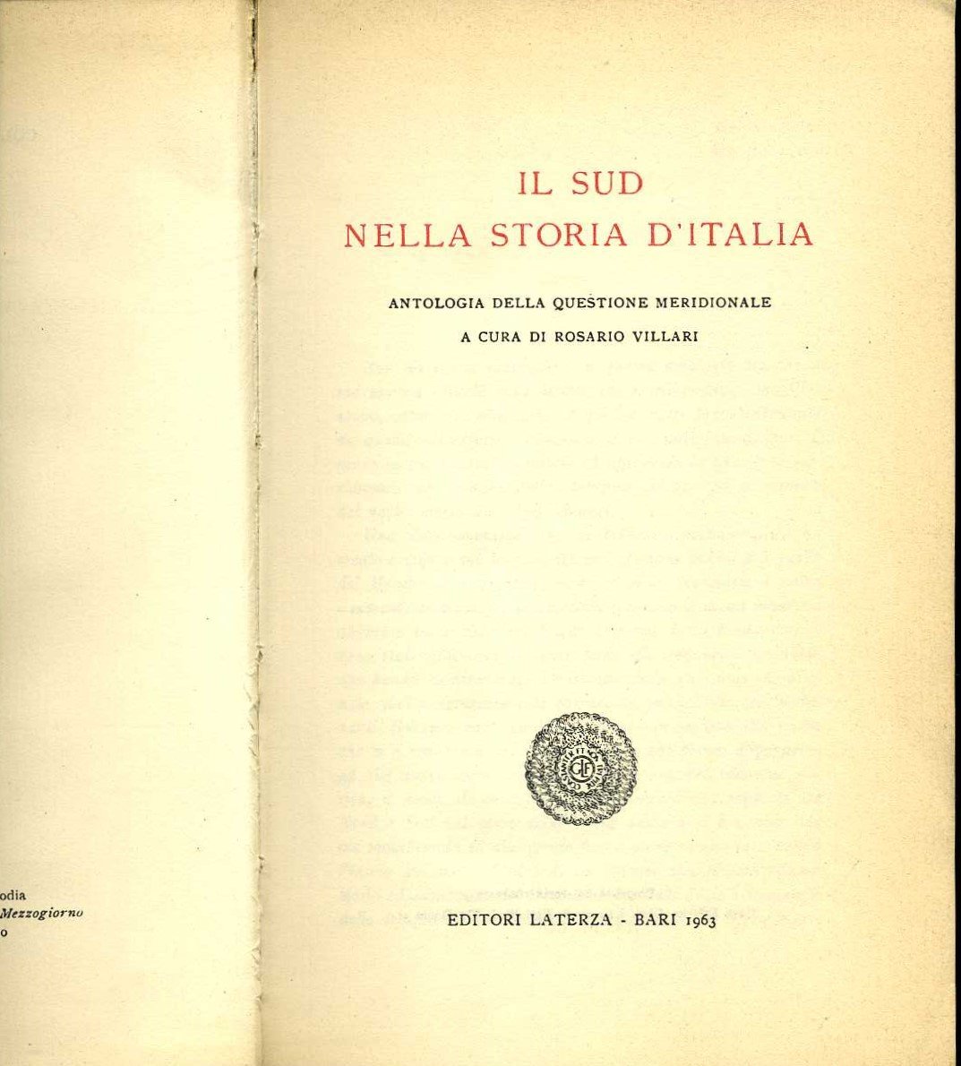 Il sud nella storia dýItalia Rosario Villari