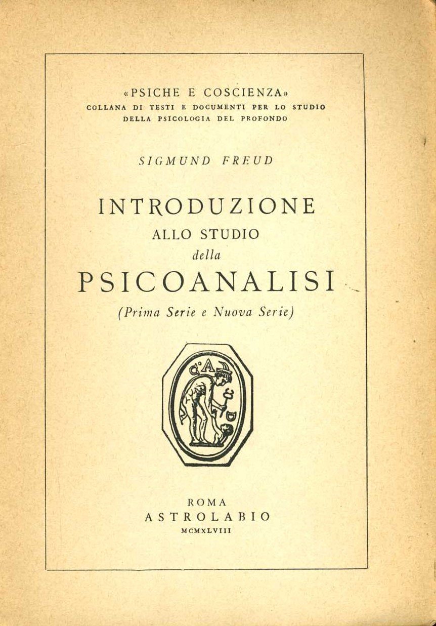 introduzione allo studio della psicanalisi sigmund