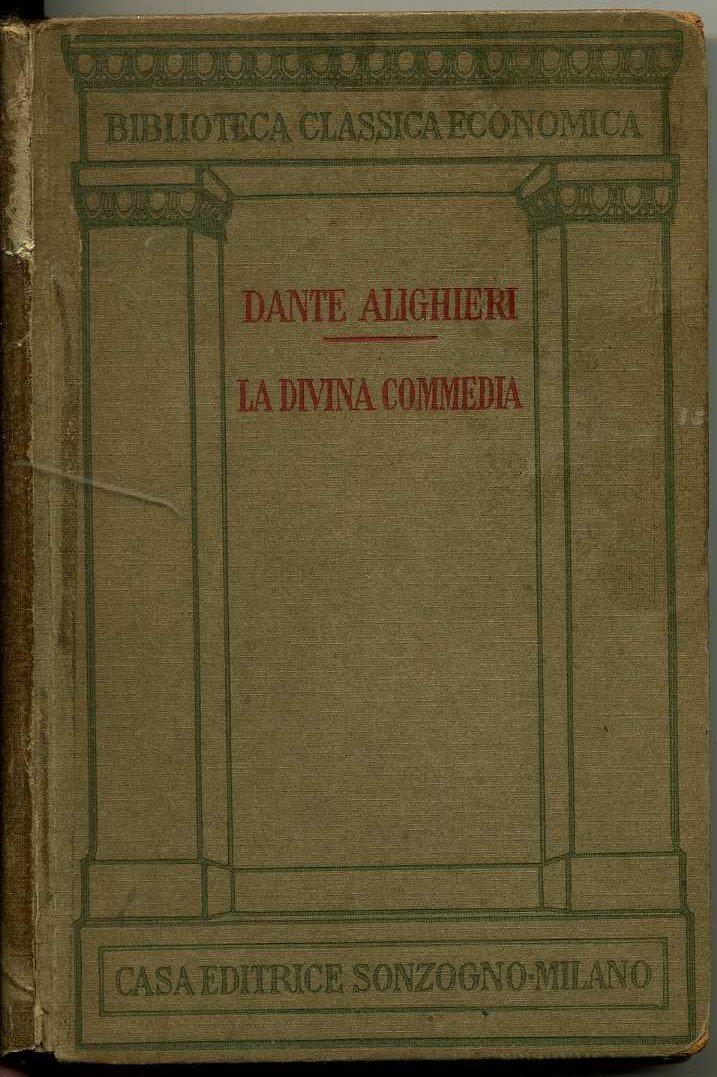 la divina commedia con l`introduzione e il comment