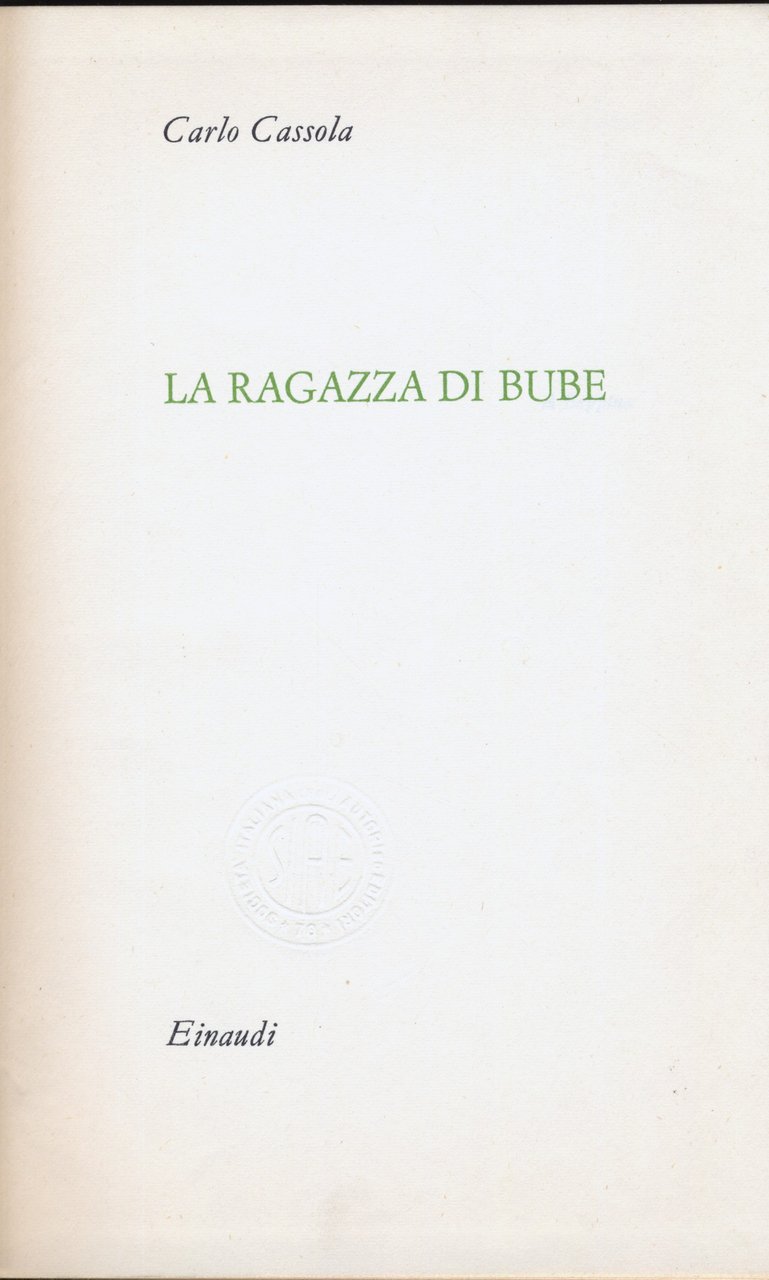 la ragazza di bube