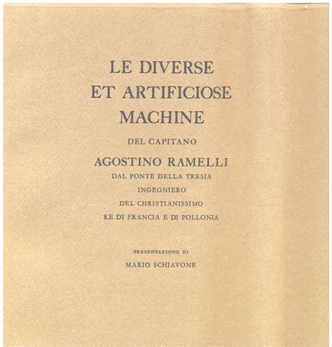le diverse et artificiose machine del capitano agostino ramelli | Immagine principale