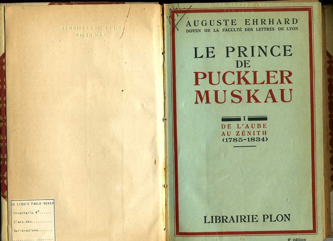 Le prince de Puckler Muskau vol 1 -2 auguste ehrha