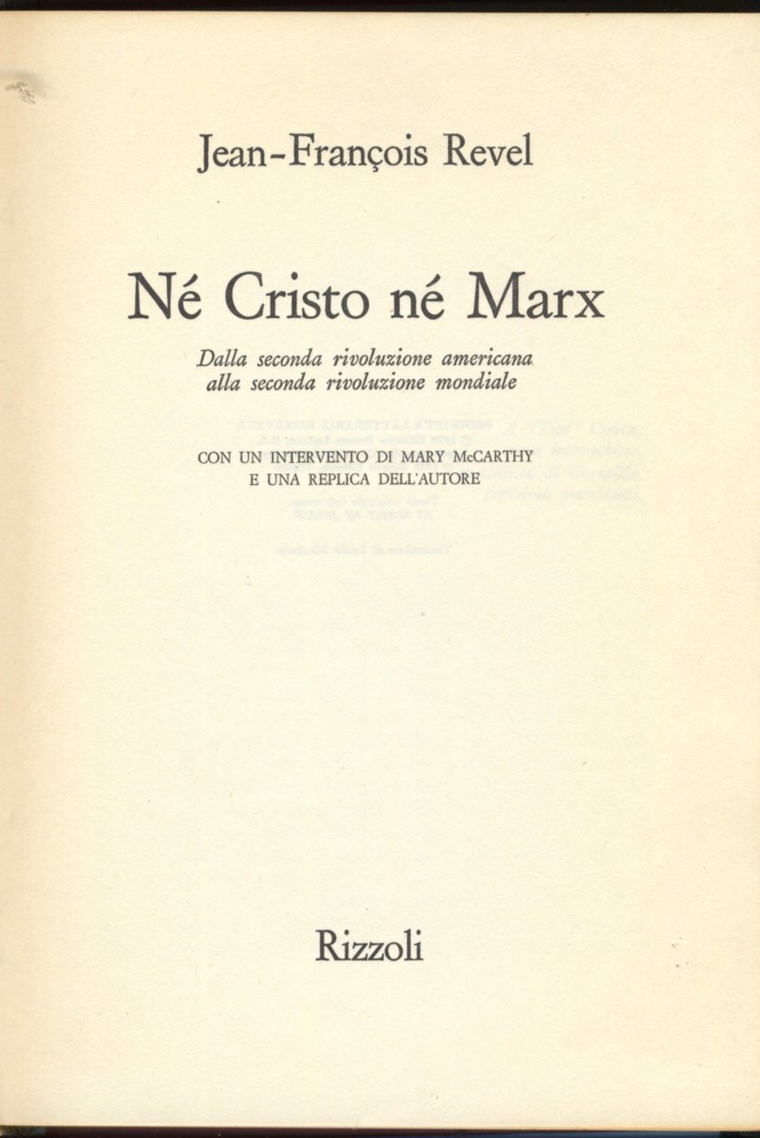 nè cristo nè marx