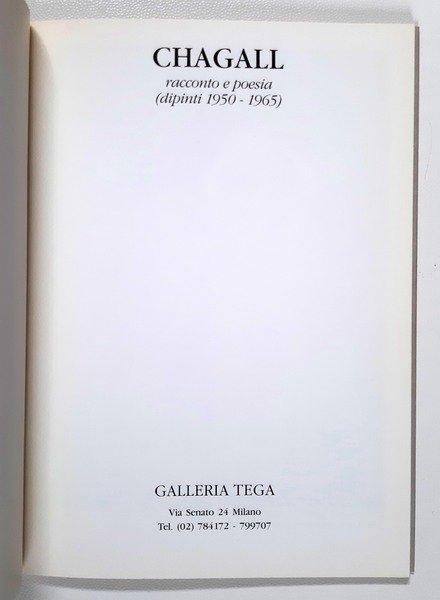 Chagall, racconto e poesia (dipinti 1950-1965)