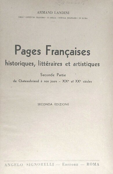 Pages francaises historiques, litteraires et artistiques. Seconde partie de Chateaubriand …