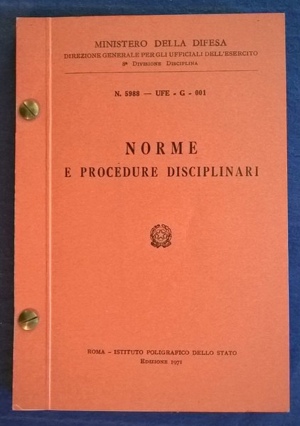 Norme e procedure disciplinari.