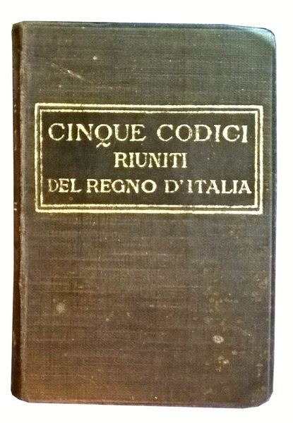 Cinque codici riuniti del Regno d'Italia.