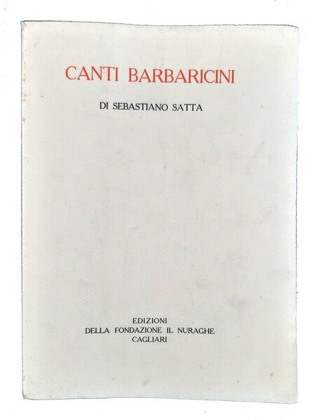 Canti barbaricini di Sebastiano Satta.