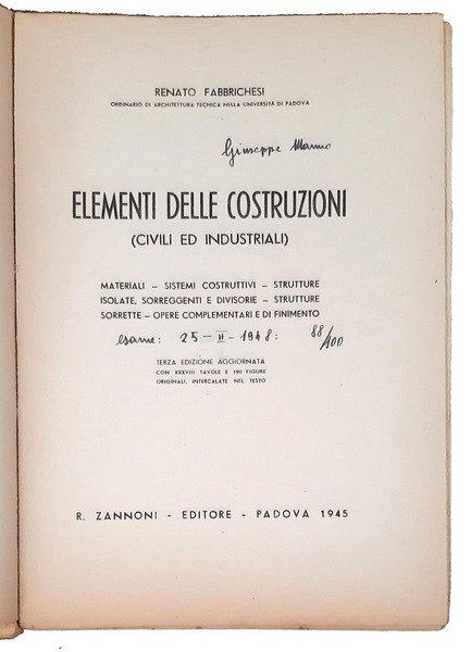 Elementi delle costruzioni (civili e industriali). III edizione aggiornata con …