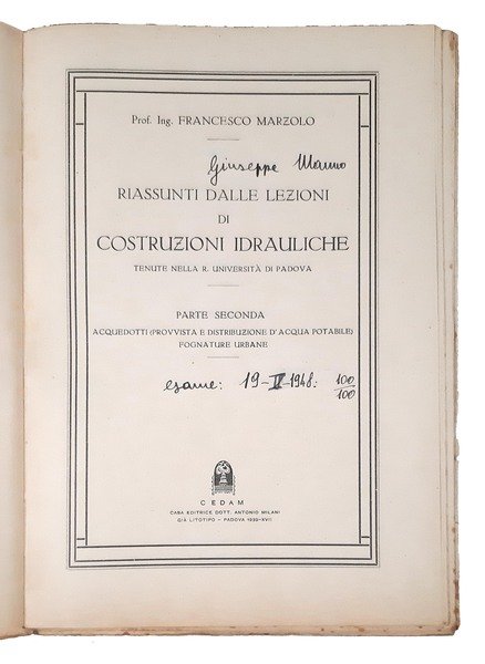 [1.]: Costruzioni idrauliche. [insieme con]: [2.]: Costruzioni idrauliche. Tavole. [insieme …